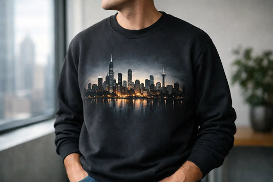 City Skyline Graphic Sweatshirt, Defined